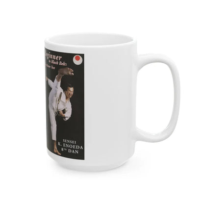 BEGINNER TO BLACK BELT THE MASTER TEXT (VHS COVER) - White Coffee Mug-Go Mug Yourself