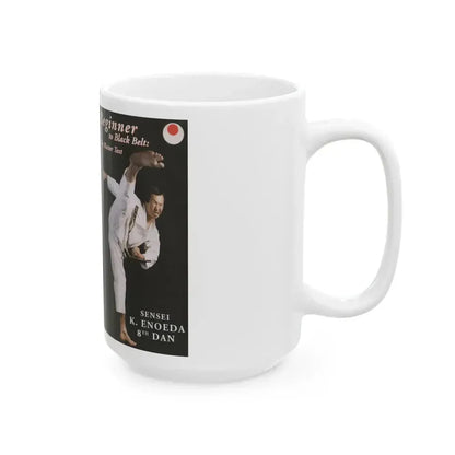 BEGINNER TO BLACK BELT THE MASTER TEXT (VHS COVER) - White Coffee Mug - Go Mug Yourself