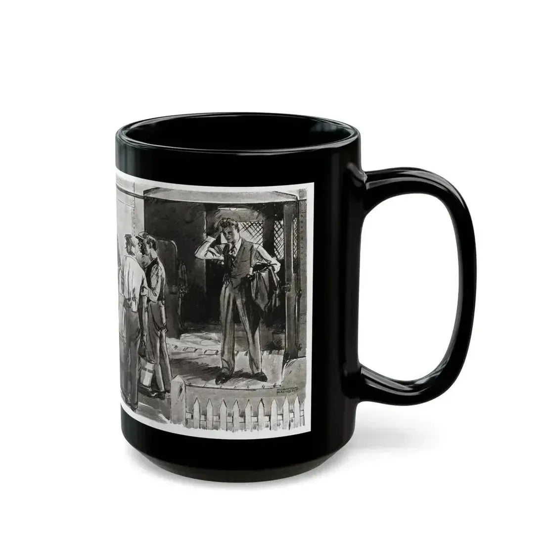 Beginning - Beyond Control (1), Liberty magazine, August 6, 1932 - Black Coffee Mug - Go Mug Yourself