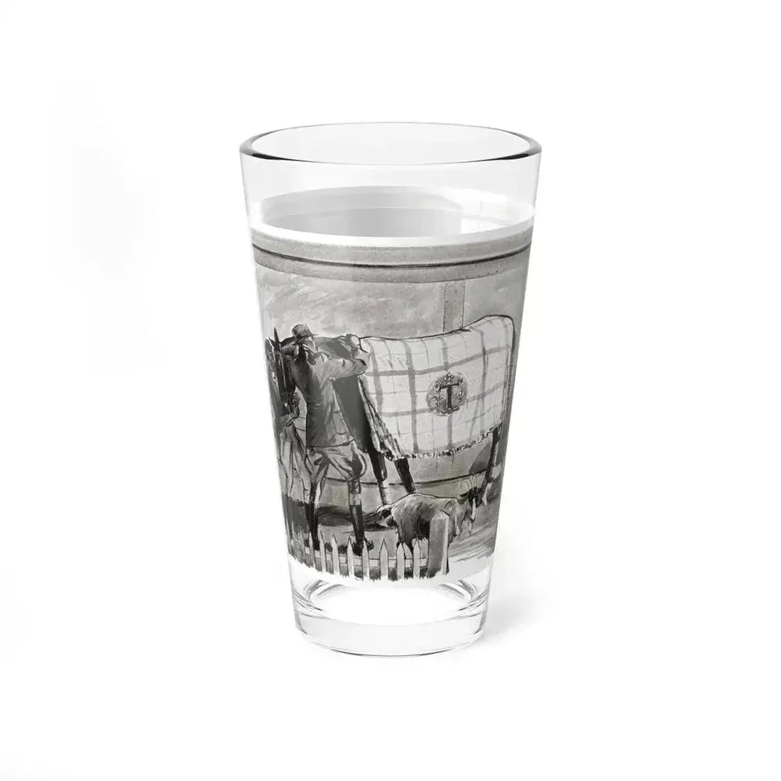 Beginning - Beyond Control (1), Liberty magazine, August 6, 1932 (Magazine Illustration) Pint Glass 16oz - Go Mug Yourself