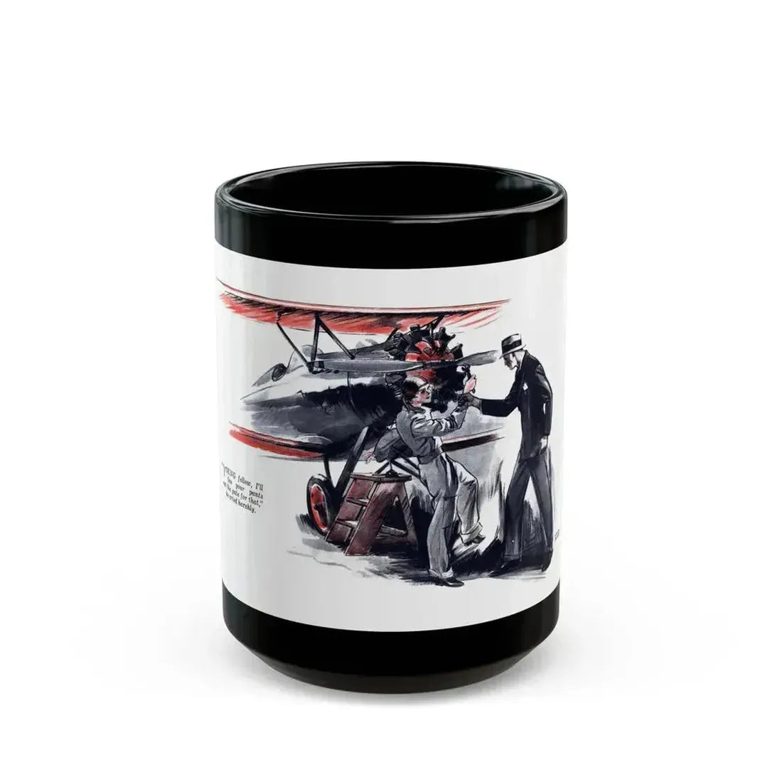 Beginning - Beyond Control (2), Liberty magazine, August 6, 1932 - Black Coffee Mug 15oz - Go Mug Yourself