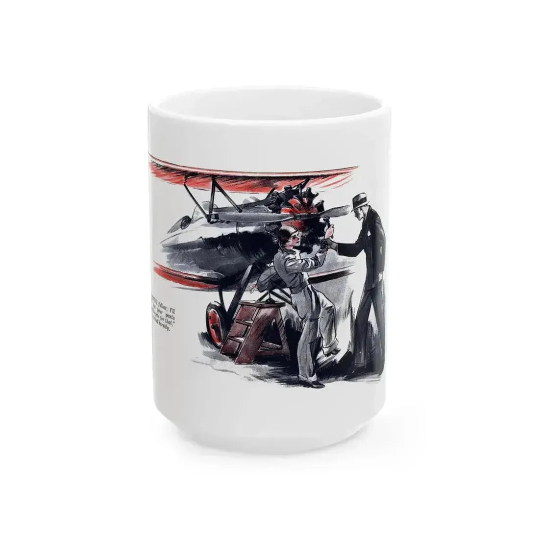 Beginning - Beyond Control (2), Liberty magazine, August 6, 1932 - White Coffee Mug 15oz - Go Mug Yourself