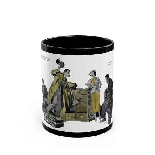 Beginning - Dark Masquerade (2), Liberty magazine, May 23, 1936 - Black Coffee Mug 11oz - Go Mug Yourself