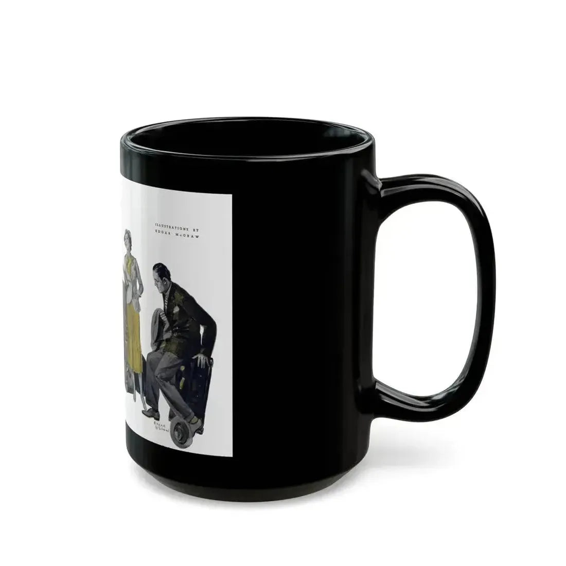 Beginning - Dark Masquerade (2), Liberty magazine, May 23, 1936 - Black Coffee Mug - Go Mug Yourself