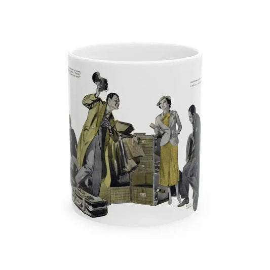 Beginning - Dark Masquerade (2), Liberty magazine, May 23, 1936 - White Coffee Mug 11oz - Go Mug Yourself