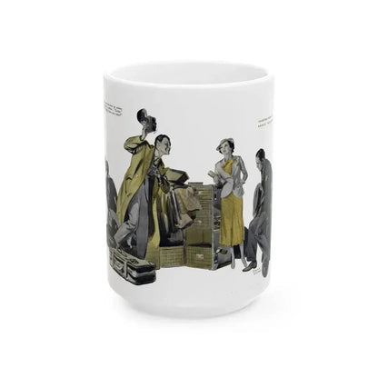 Beginning - Dark Masquerade (2), Liberty magazine, May 23, 1936 - White Coffee Mug 15oz - Go Mug Yourself