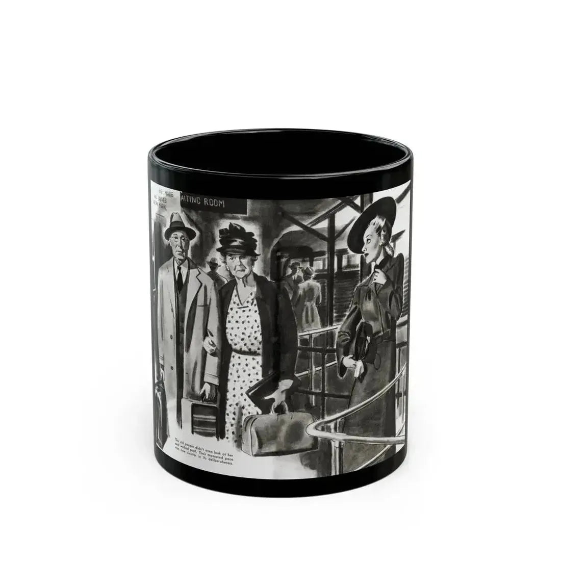 Beginning - Footsteps Behind Her, Liberty magazine, June 21, 1941 - Black Coffee Mug 11oz - Go Mug Yourself