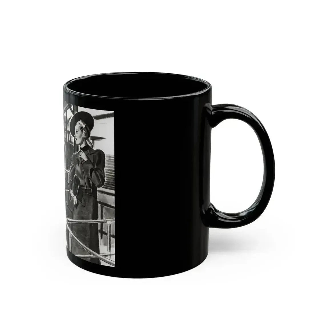 Beginning - Footsteps Behind Her, Liberty magazine, June 21, 1941 - Black Coffee Mug - Go Mug Yourself