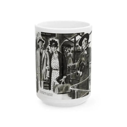 Beginning - Footsteps Behind Her, Liberty magazine, June 21, 1941 - White Coffee Mug 15oz - Go Mug Yourself