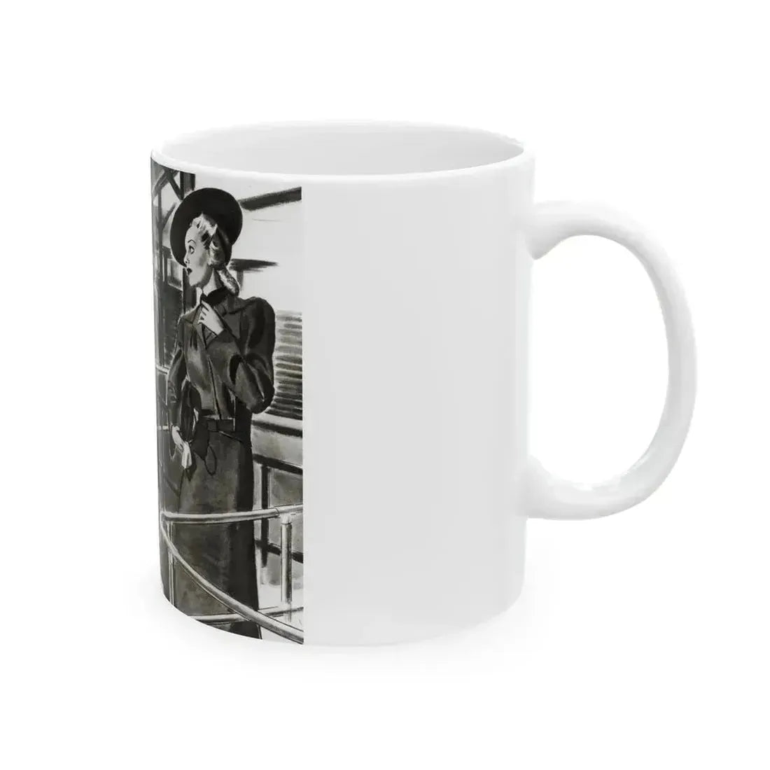 Beginning - Footsteps Behind Her, Liberty magazine, June 21, 1941 - White Coffee Mug - Go Mug Yourself