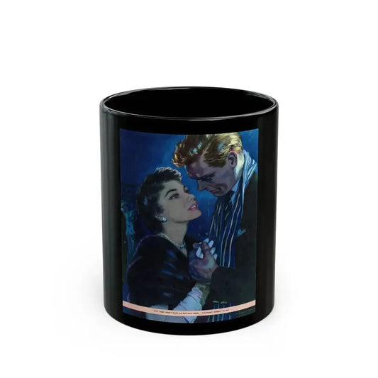 Beginning Of Love by Jane Freeland, Woman magazine, 1956 - Black Coffee Mug 11oz - Go Mug Yourself