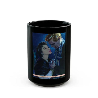 Beginning Of Love by Jane Freeland, Woman magazine, 1956 - Black Coffee Mug 15oz - Go Mug Yourself