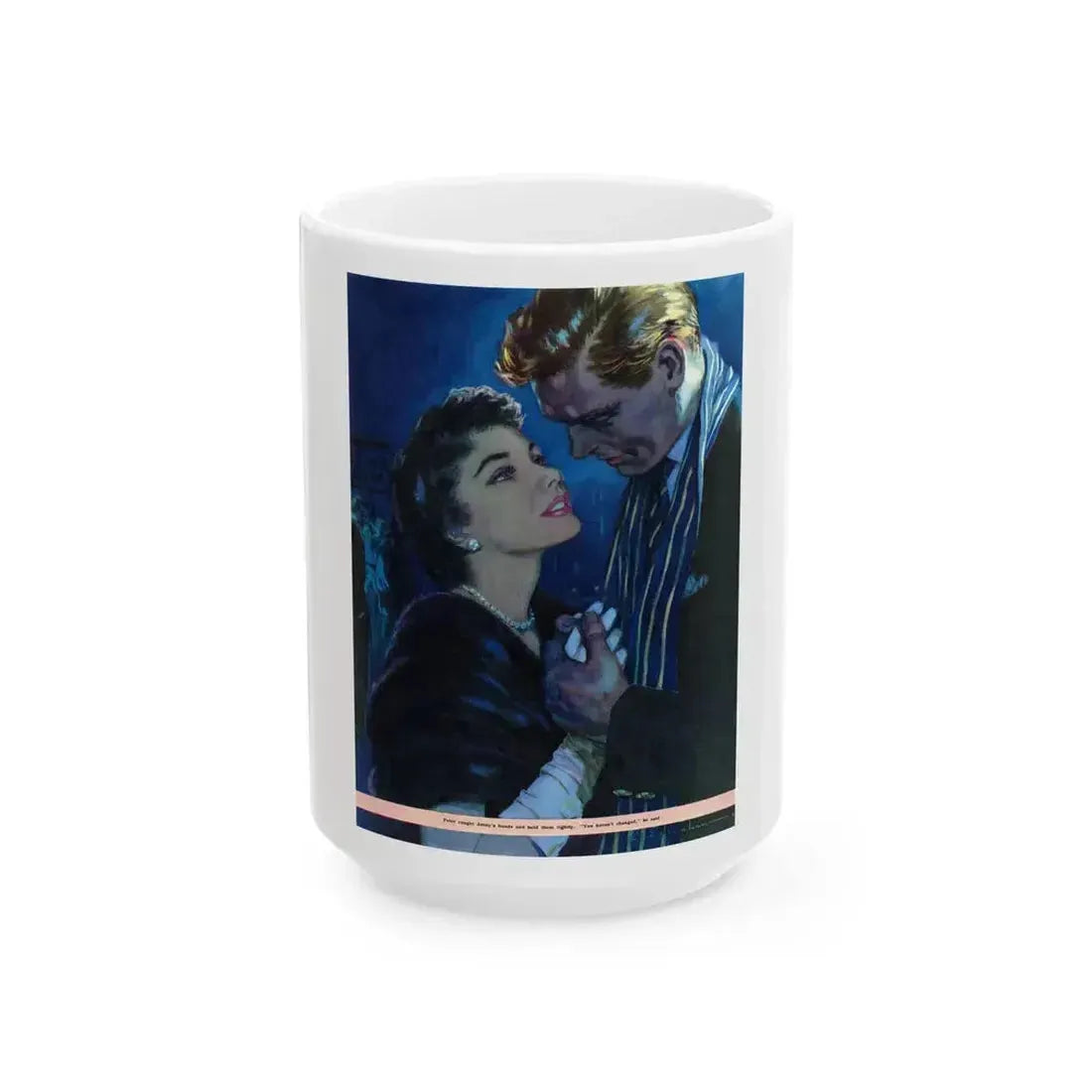 Beginning Of Love by Jane Freeland, Woman magazine, 1956 - White Coffee Mug 15oz - Go Mug Yourself