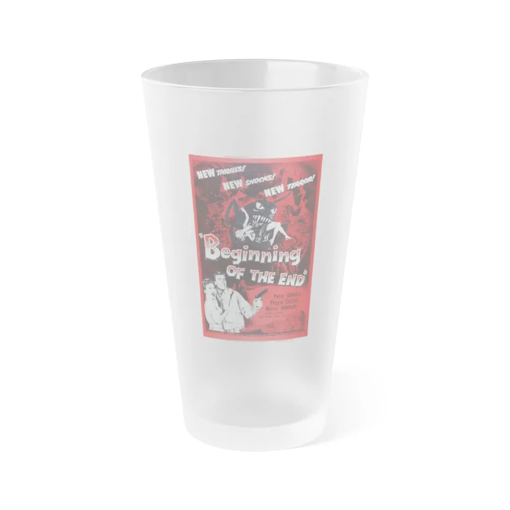 BEGINNING OF THE END 1957 Movie Poster - Frosted Pint Glass 16oz-16oz-Frosted-Go Mug Yourself