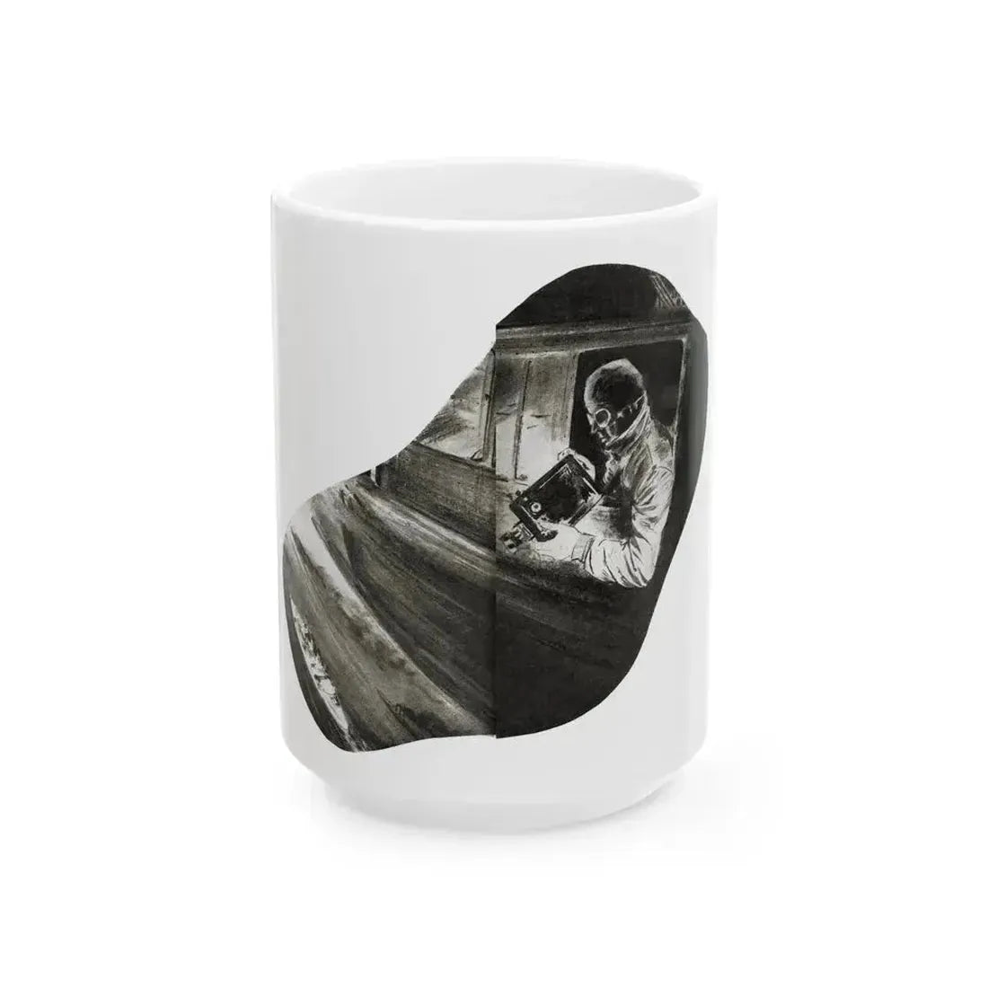 Beginning - Rockaby Brady (2), Liberty magazine, December 3, 1938 - White Coffee Mug 15oz - Go Mug Yourself