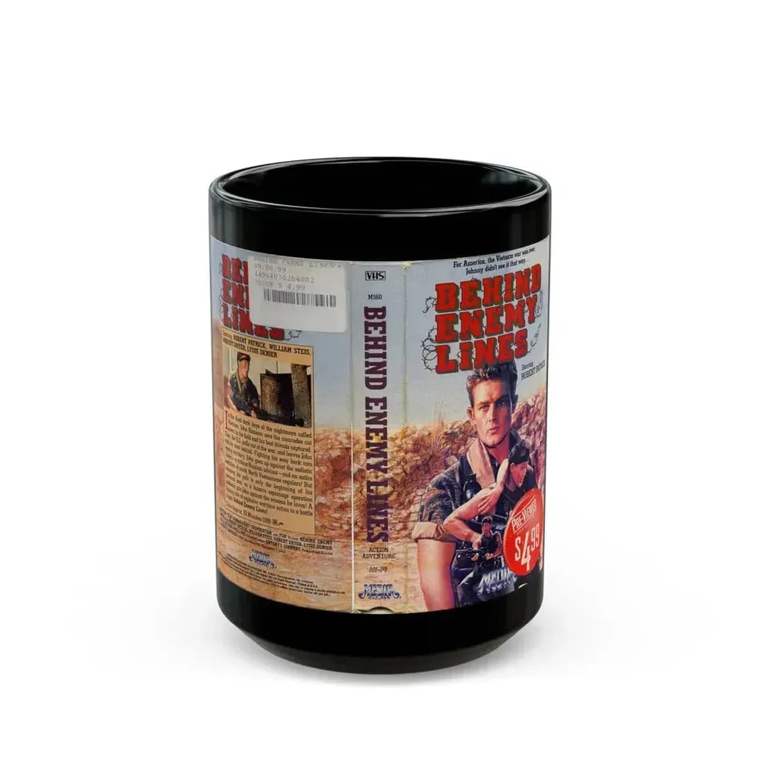 BEHIND ENEMY LINES (VHS COVER) - Black Coffee Mug 15oz - Go Mug Yourself