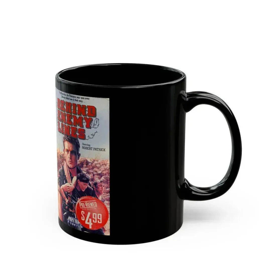 BEHIND ENEMY LINES (VHS COVER) - Black Coffee Mug - Go Mug Yourself