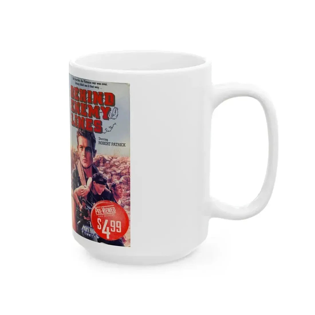 BEHIND ENEMY LINES (VHS COVER) - White Coffee Mug - Go Mug Yourself