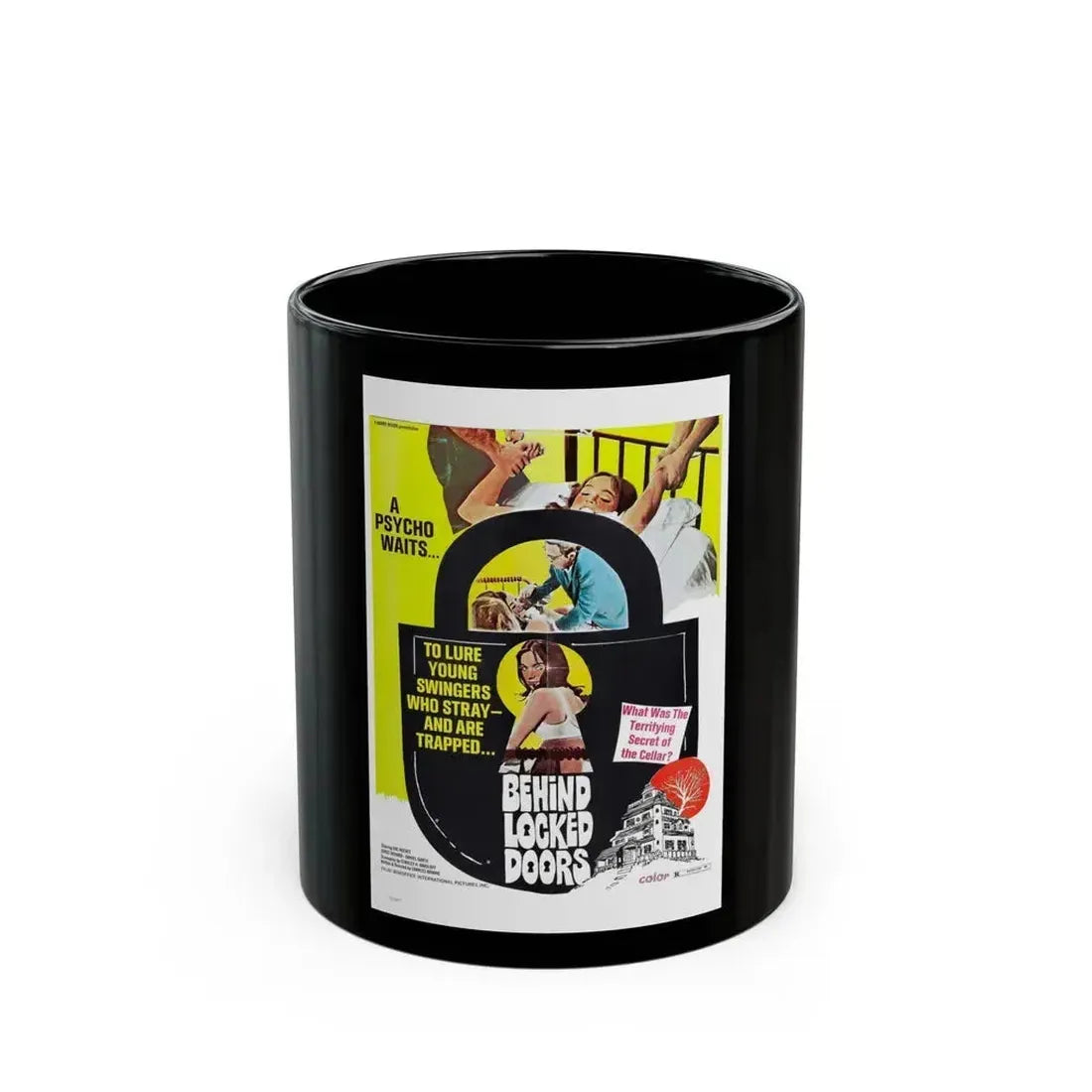 BEHIND LOCKED DOORS 1948 Movie Poster - Black Coffee Mug 11oz - Go Mug Yourself