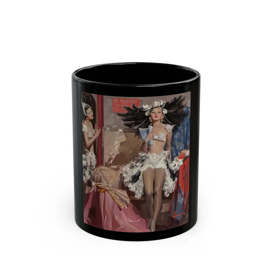 Behind the Curtain - Black Coffee Mug 11oz - Go Mug Yourself