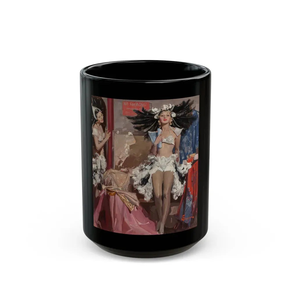 Behind the Curtain - Black Coffee Mug 15oz - Go Mug Yourself