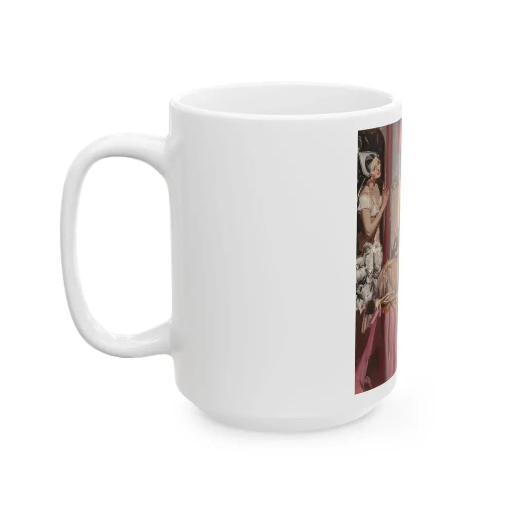 Behind the Curtain - White Coffee Mug - Go Mug Yourself