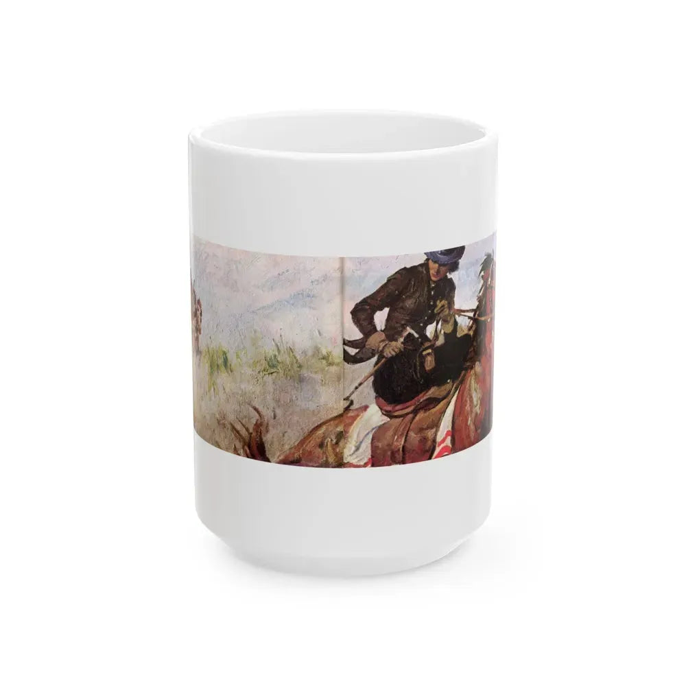 Behold the Brown-Faced Men, Saturday Evening Post, September 9, 1939 - White Coffee Mug 15oz - Go Mug Yourself