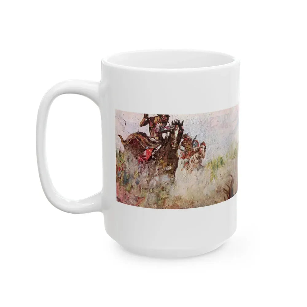 Behold the Brown-Faced Men, Saturday Evening Post, September 9, 1939 - White Coffee Mug - Go Mug Yourself