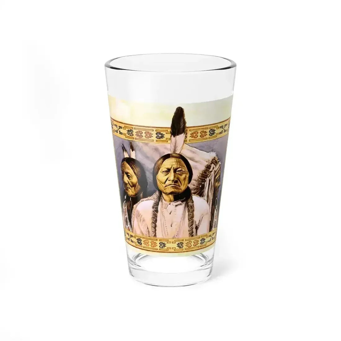 Behrens, David - Sitting Bull (Native Americans in Art) Pint Glass 16oz 16oz - Go Mug Yourself