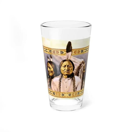 Behrens, David - Sitting Bull (Native Americans in Art) Pint Glass 16oz 16oz - Go Mug Yourself