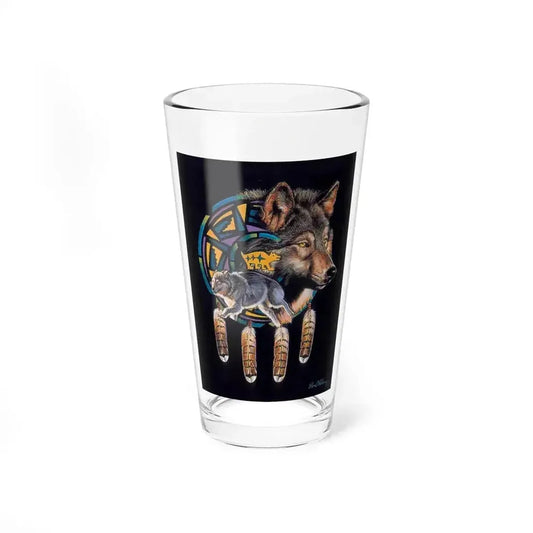Behrens, David - Wolf Shield (Native Americans in Art) Pint Glass 16oz 16oz - Go Mug Yourself