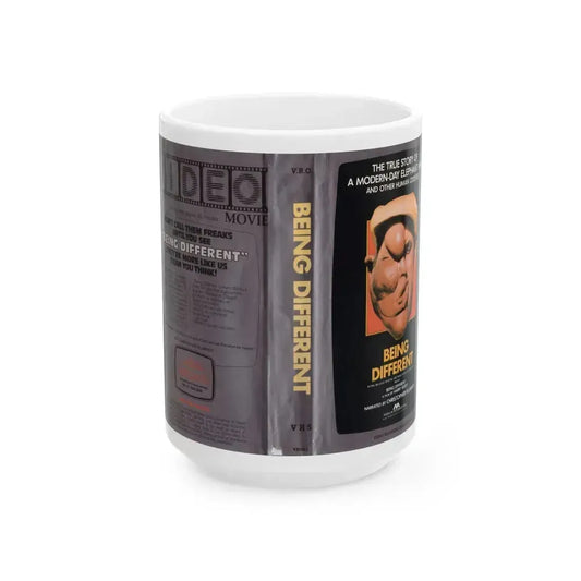 BEING DIFFERENT (VHS COVER) - White Coffee Mug 15oz - Go Mug Yourself