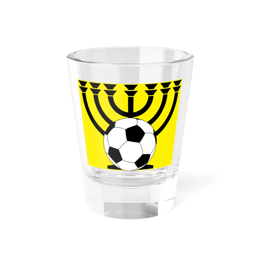 Beitar Jerusalem Menorah (Israel) Shot Glass 1.5oz 1.5oz - Go Mug Yourself