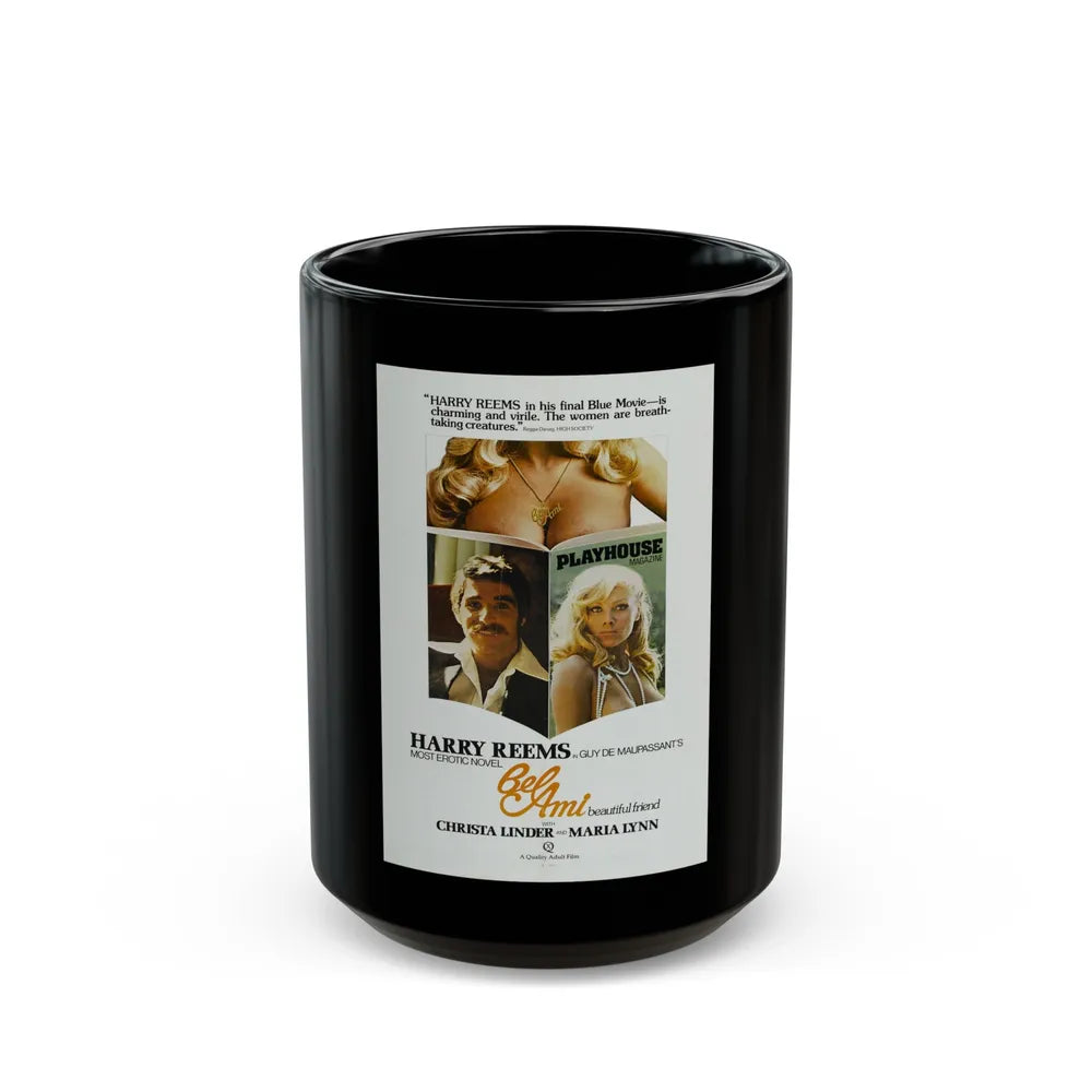 BEL AMI 1976 Movie Poster - Black Coffee Mug-15oz-Go Mug Yourself