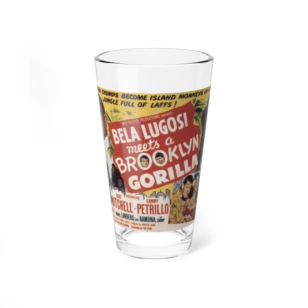 BELA LUGOSI MEETS A BROOKLYN GORILLA 1952 Movie Poster - Pint Glass 16oz-16oz-Go Mug Yourself