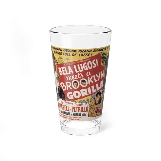 BELA LUGOSI MEETS A BROOKLYN GORILLA 1952 Movie Poster - Pint Glass 16oz-16oz-Go Mug Yourself