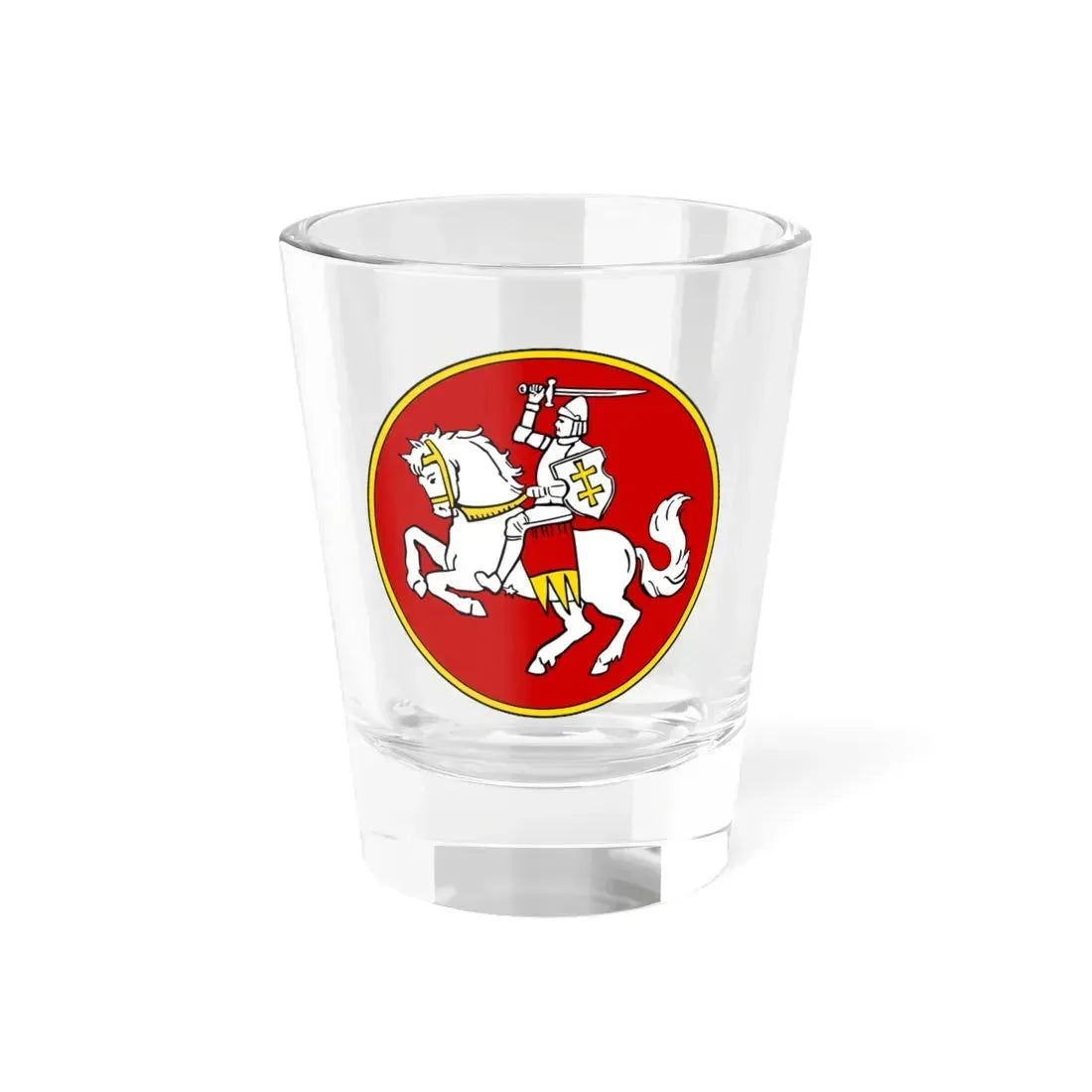 Герб БНР (Belarus) (Coat of Arms) Shot Glass 1.5oz 1.5oz - Go Mug Yourself