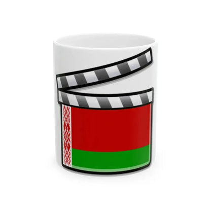 Belarus film clapperboard (Belarus) White Coffee Mug 11oz - Go Mug Yourself