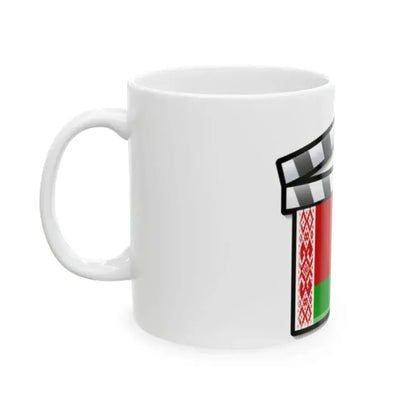 Belarus film clapperboard (Belarus) White Coffee Mug - Go Mug Yourself