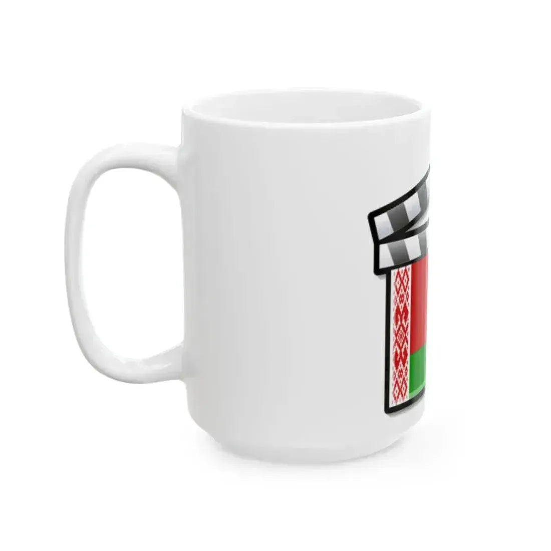 Belarus film clapperboard (Belarus) White Coffee Mug - Go Mug Yourself