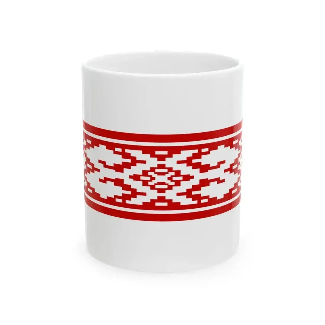 Belarus flag pattern 1951-1991 (Belarus) White Coffee Mug 11oz - Go Mug Yourself