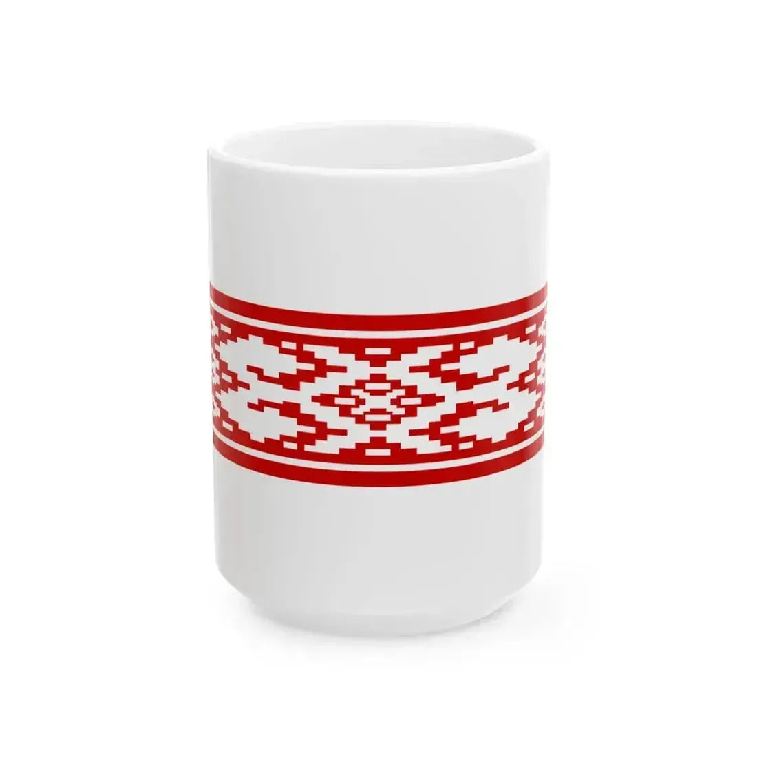 Belarus flag pattern 1951-1991 (Belarus) White Coffee Mug 15oz - Go Mug Yourself