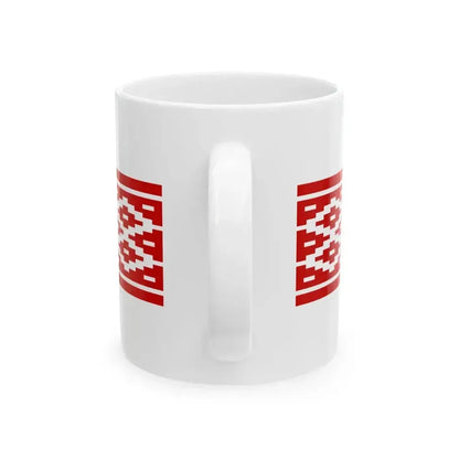 Belarus flag pattern 1951-1991 (Belarus) White Coffee Mug - Go Mug Yourself