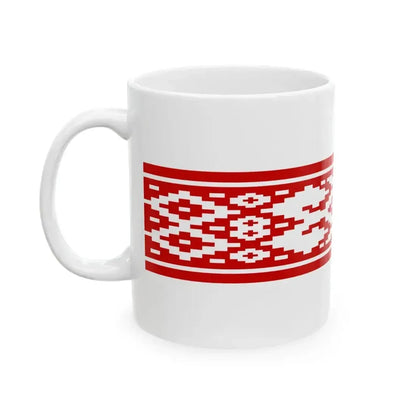 Belarus flag pattern 1951-1991 (Belarus) White Coffee Mug - Go Mug Yourself