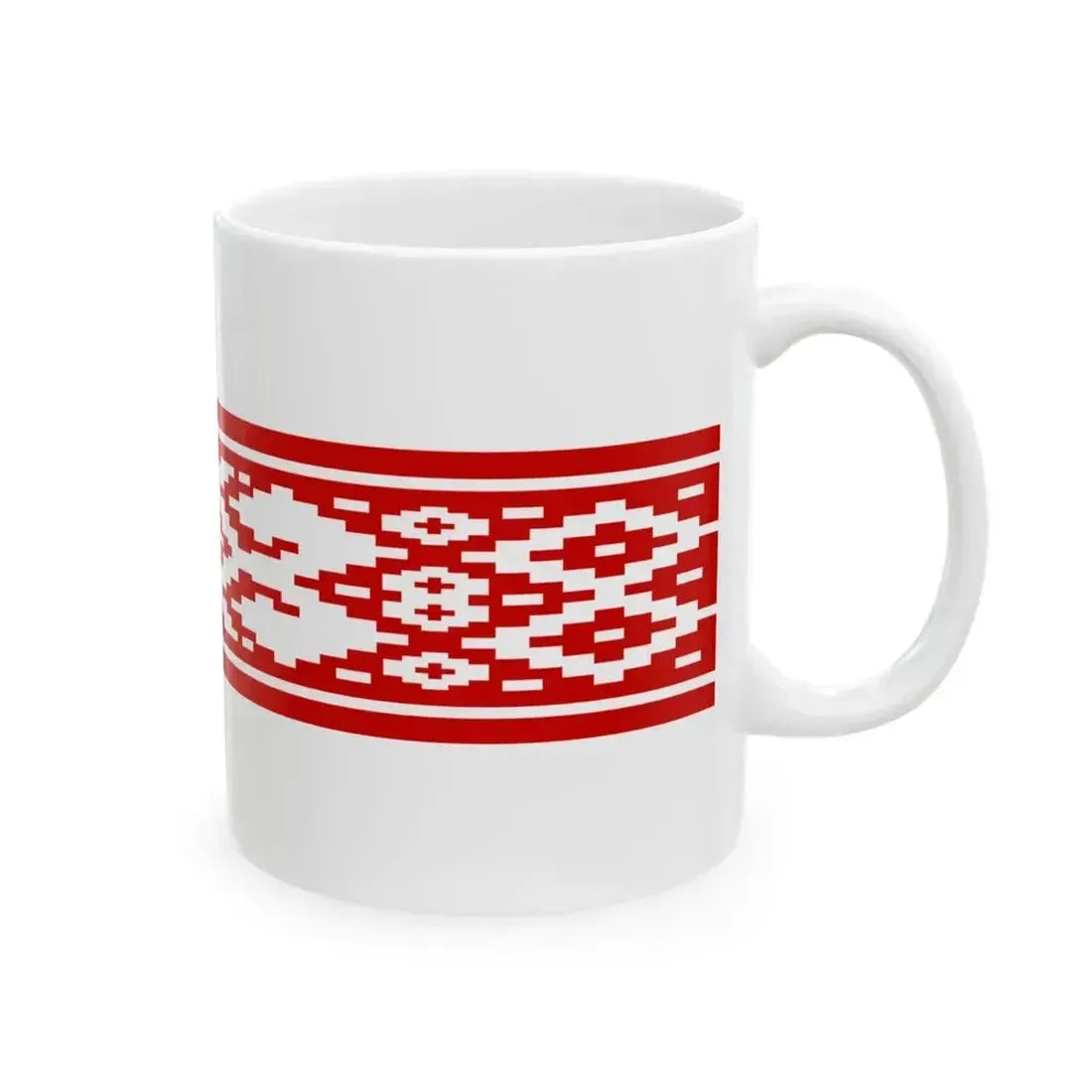 Belarus flag pattern 1951-1991 (Belarus) White Coffee Mug - Go Mug Yourself
