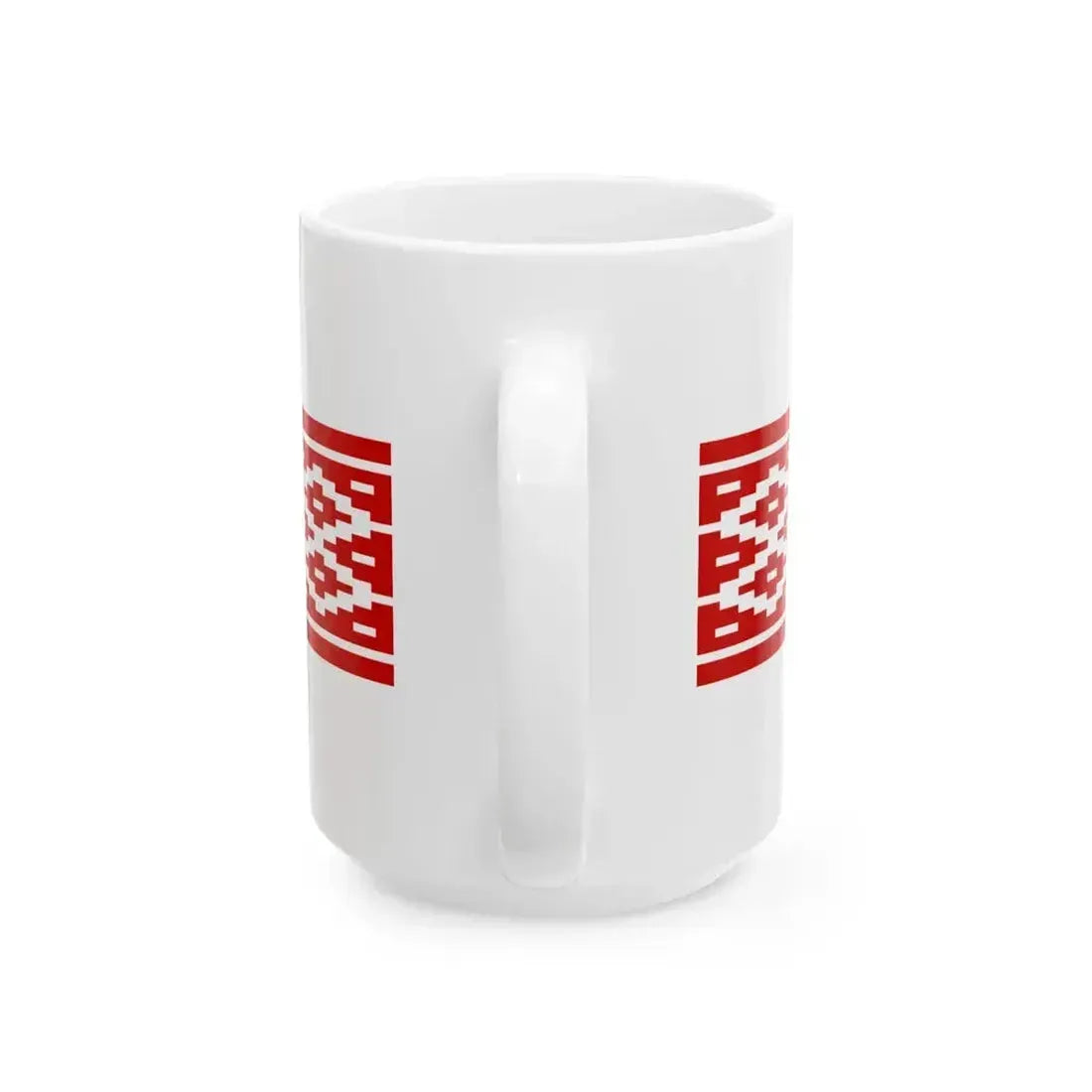 Belarus flag pattern 1951-1991 (Belarus) White Coffee Mug - Go Mug Yourself