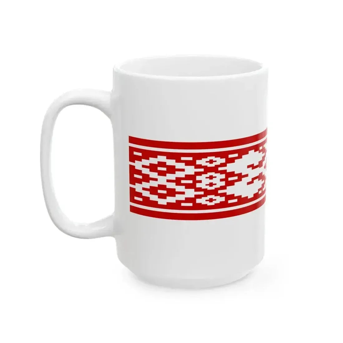 Belarus flag pattern 1951-1991 (Belarus) White Coffee Mug - Go Mug Yourself