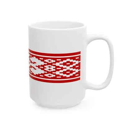 Belarus flag pattern 1951-1991 (Belarus) White Coffee Mug - Go Mug Yourself