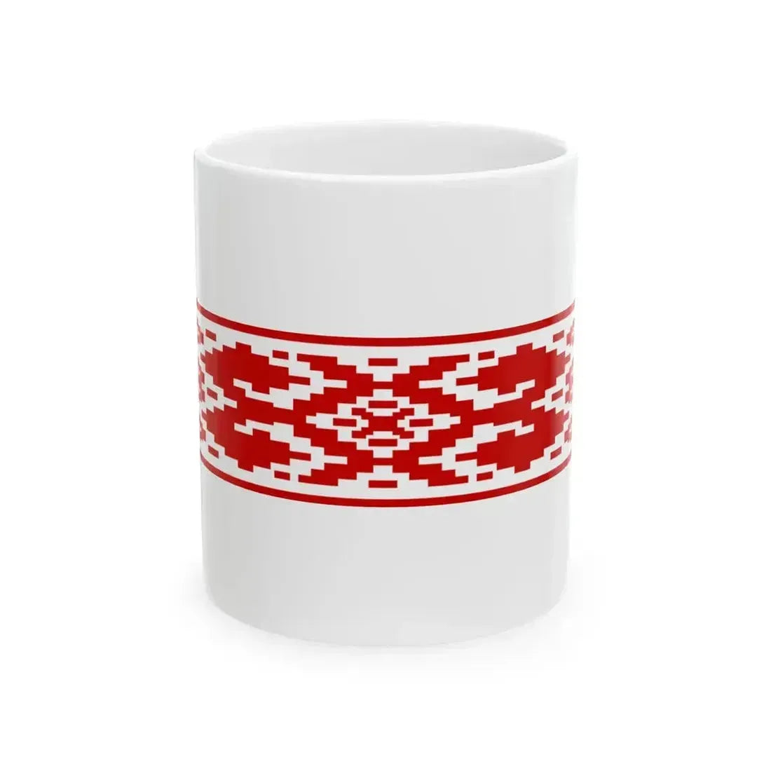 Belarus flag pattern 1995-2012 (Belarus) White Coffee Mug 11oz - Go Mug Yourself