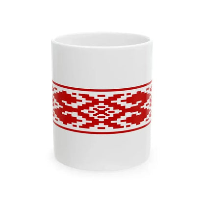 Belarus flag pattern 1995-2012 (Belarus) White Coffee Mug 11oz - Go Mug Yourself